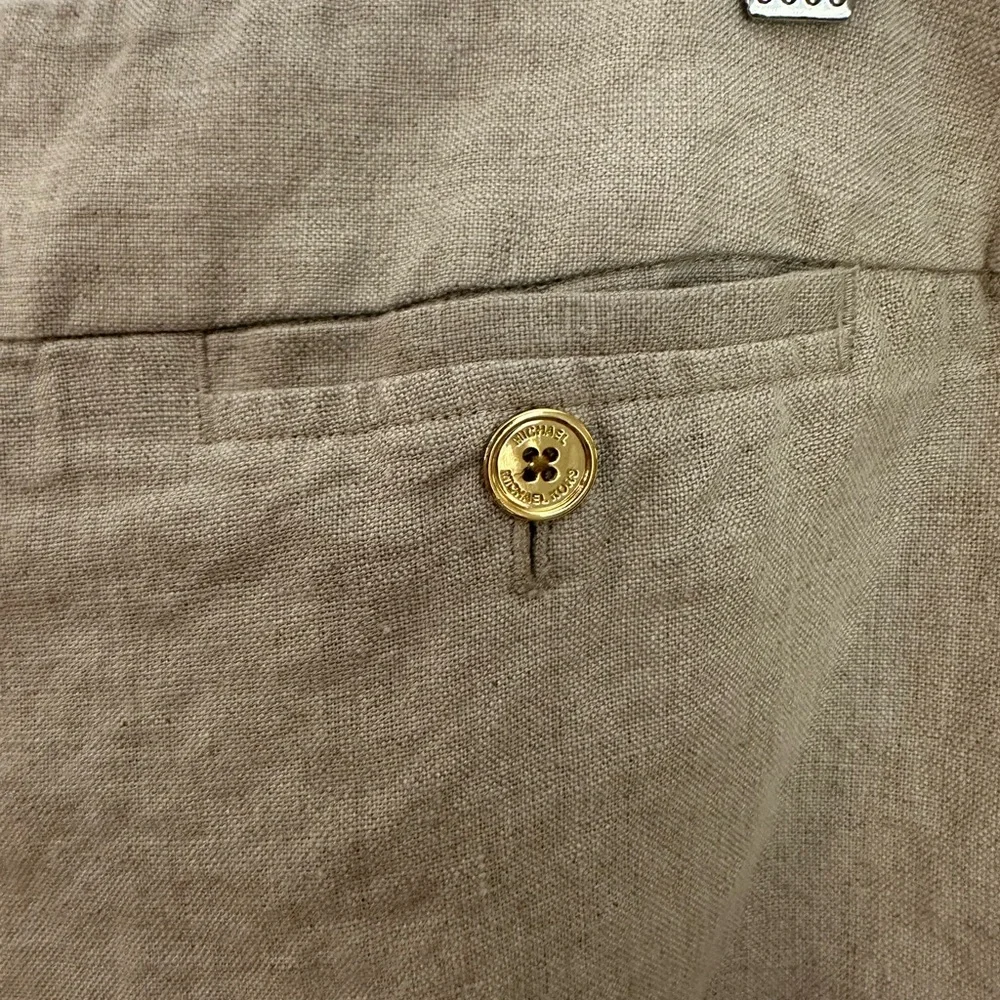Michael Kors Linen Pants Size 14 Tan EUC